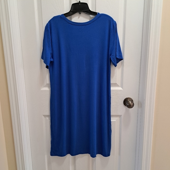 ❤️ BCBGeneration T-shirt Dress Blue Solid Women's XS Dress Short Sleeved - Picture 7 of 8